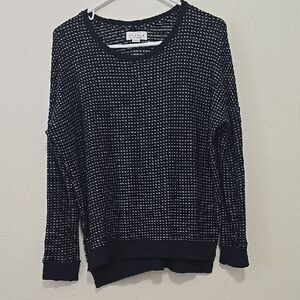 Velvet Women's Black and White Crew‎ Neck Sweater S